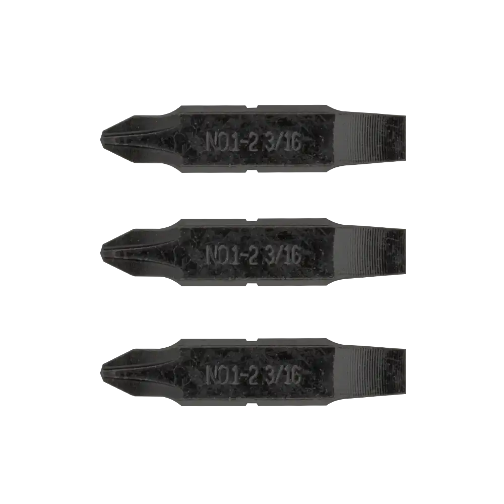 #1-#2 Phillips & 3/16" Flat Screwdriver Bits